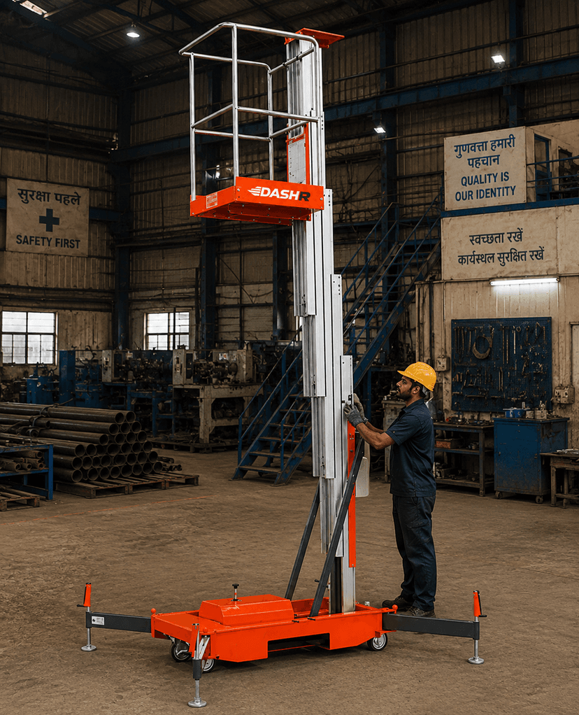 Aluminium Single Mast Aerial Work Platform