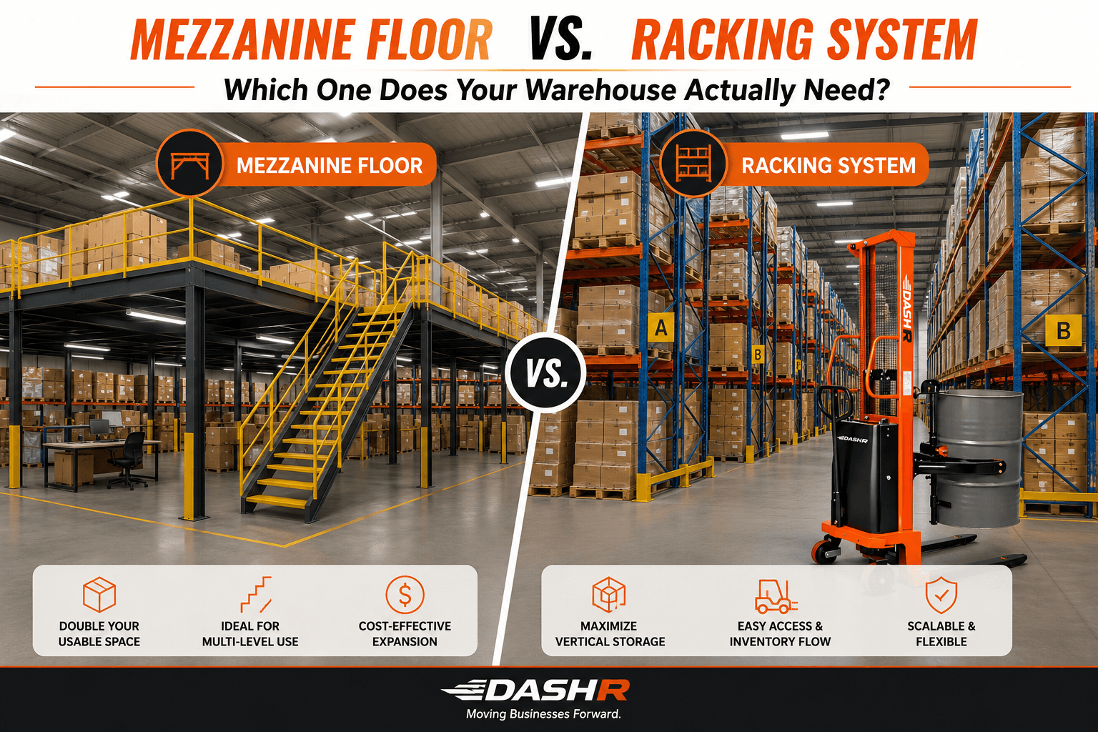 Mezzanine Floor vs. Racking System: Which One Does Your Warehouse Actually Need?