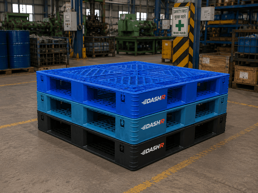 HDPE Plastic Blue & Black Pallets